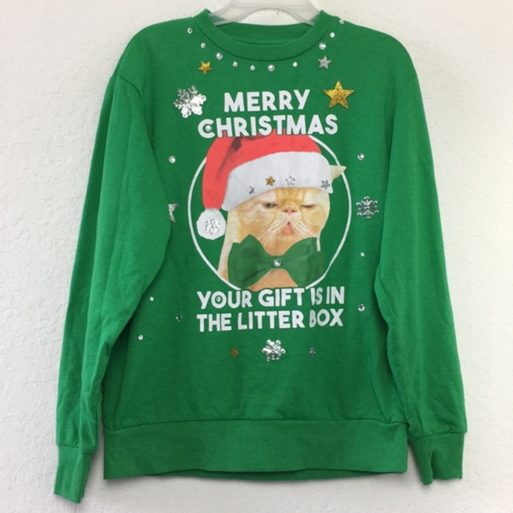 Men Mad Engine Christmas Sweater Size S